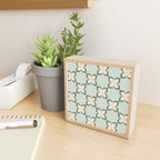 Flower check blue green Mini Art Print Gallery Image 2
