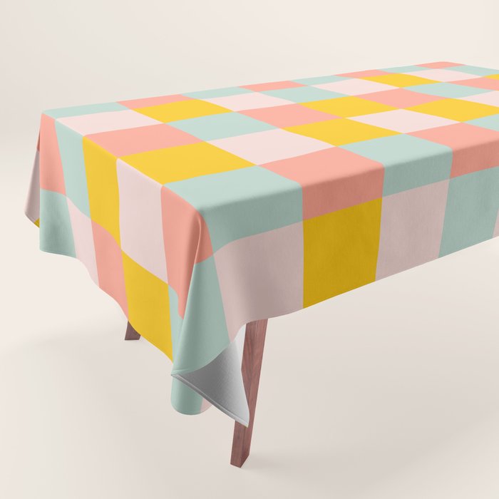 Retro Funky Checks Tablecloth Gallery Image 1