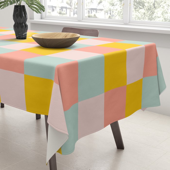 Retro Funky Checks Tablecloth Gallery Image 3