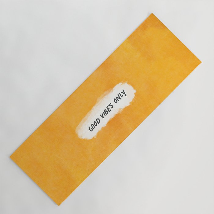 Good Vibes Only: Yellow Canvas Edition Yoga Mat Gallery Image 1