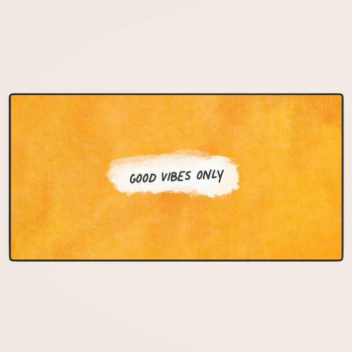 Good Vibes Only: Yellow Canvas Edition Desk Mat Gallery Image 3