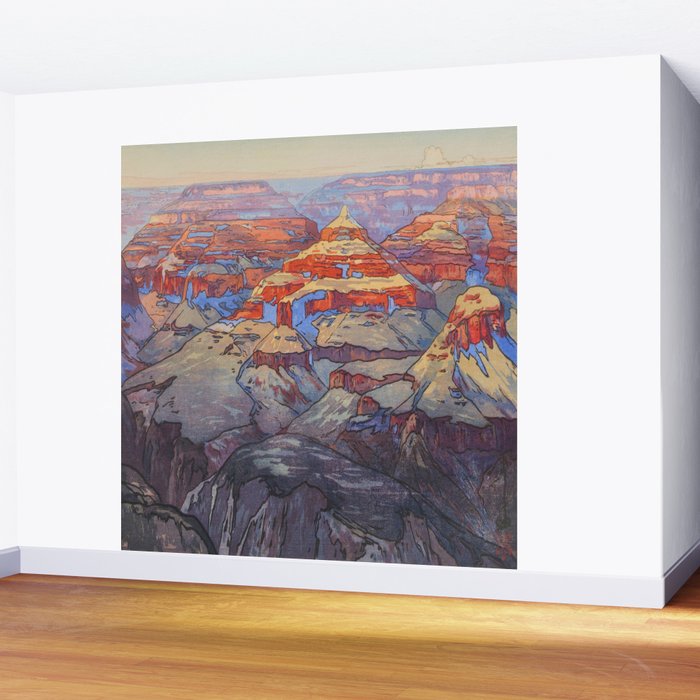 Grand Canyon Vintage Japanese Woodblock Print American Landscape Hiroshi Yoshida Wall Mural Gallery Image 2