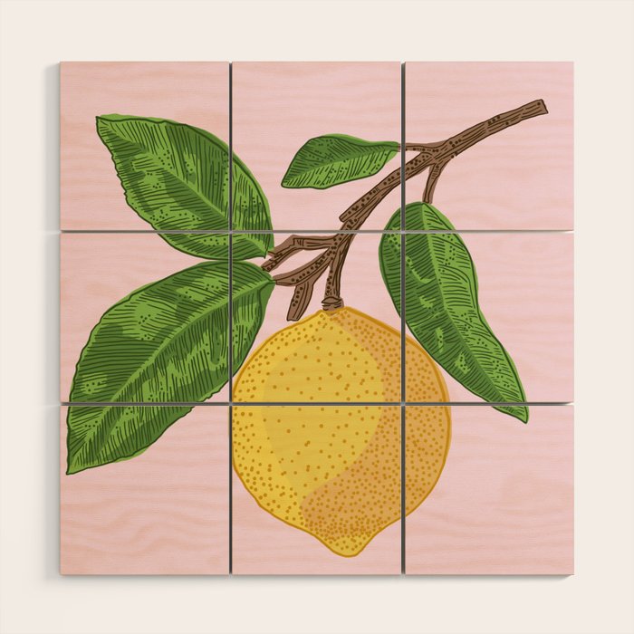 Lemon Branch Wood Wall Art Gallery Image 1