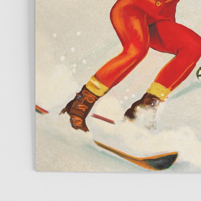 "Apres" Retro Pinup Ski Art Poster Gallery Image 3