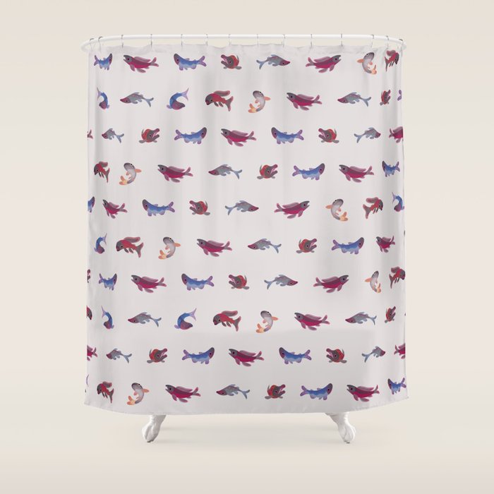 Salmon Shower Curtain Gallery Image 1