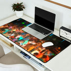 'Jubilant Harlem, Durham Armory; Dance Belongs to Everyone' African American portrait painting Desk Mat Gallery Image 2