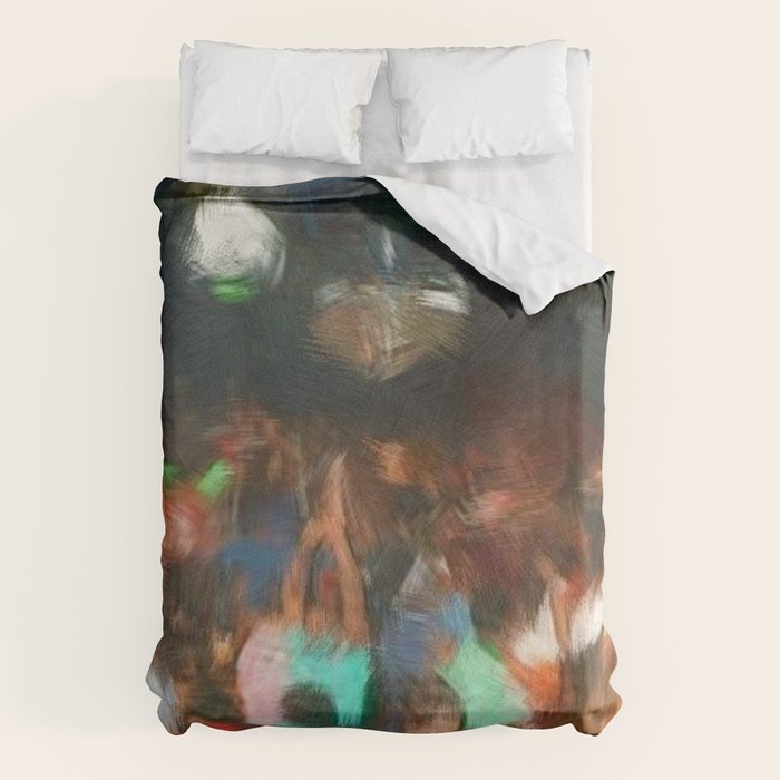 'Jubilant Harlem, Durham Armory; Dance Belongs to Everyone' African American portrait painting Duvet Cover Gallery Image 1