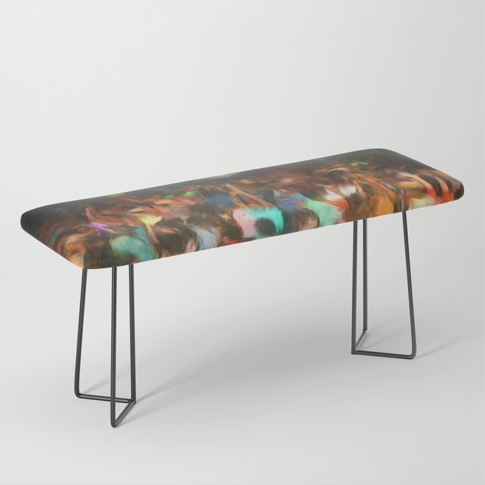 'Jubilant Harlem, Durham Armory; Dance Belongs to Everyone' African American portrait painting Bench Gallery Image 1