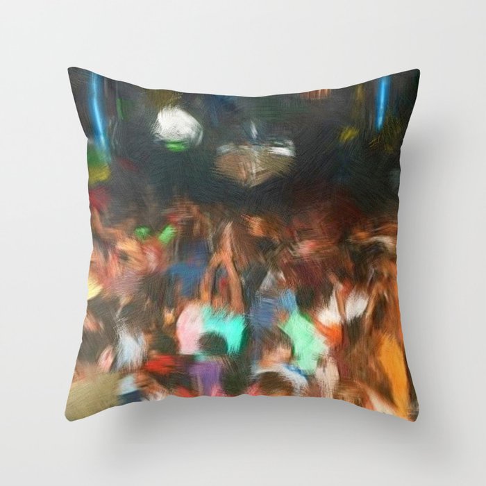 'Jubilant Harlem, Durham Armory; Dance Belongs to Everyone' African American portrait painting Throw Pillow Gallery Image 6