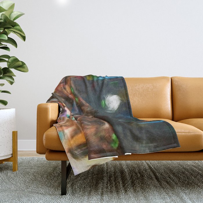 'Jubilant Harlem, Durham Armory; Dance Belongs to Everyone' African American portrait painting Throw Blanket Gallery Image 1
