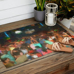 'Jubilant Harlem, Durham Armory; Dance Belongs to Everyone' African American portrait painting Outdoor Rug Gallery Image 2