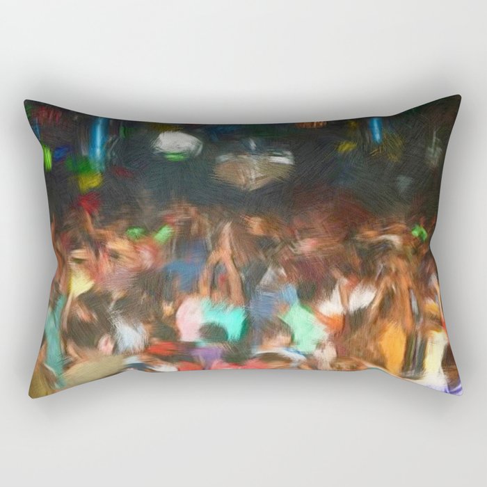 'Jubilant Harlem, Durham Armory; Dance Belongs to Everyone' African American portrait painting Rectangular Pillow Gallery Image 2