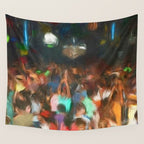 'Jubilant Harlem, Durham Armory; Dance Belongs to Everyone' African American portrait painting Wall Tapestry Gallery Image 4