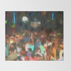 'Jubilant Harlem, Durham Armory; Dance Belongs to Everyone' African American portrait painting Throw Blanket Gallery Image 2