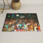 'Jubilant Harlem, Durham Armory; Dance Belongs to Everyone' African American portrait painting Rug Gallery Image 1