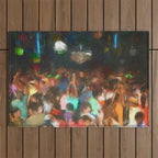 'Jubilant Harlem, Durham Armory; Dance Belongs to Everyone' African American portrait painting Outdoor Rug Gallery Image 1