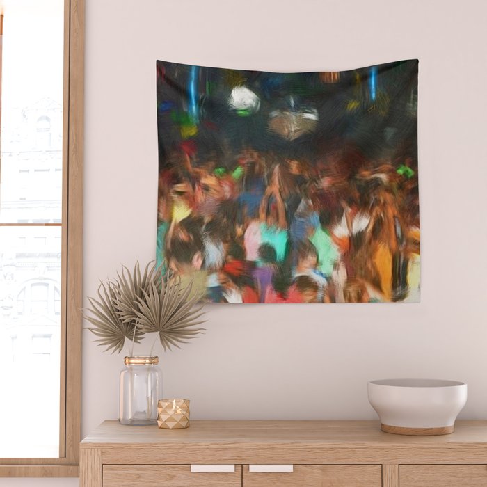 'Jubilant Harlem, Durham Armory; Dance Belongs to Everyone' African American portrait painting Wall Tapestry Gallery Image 2