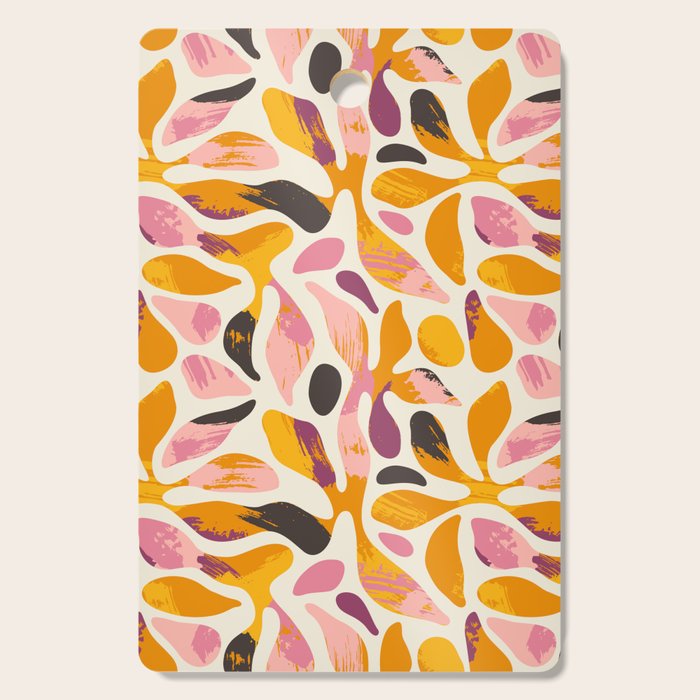 Abstract colorful flower art pattern Cutting Board Gallery Image 1