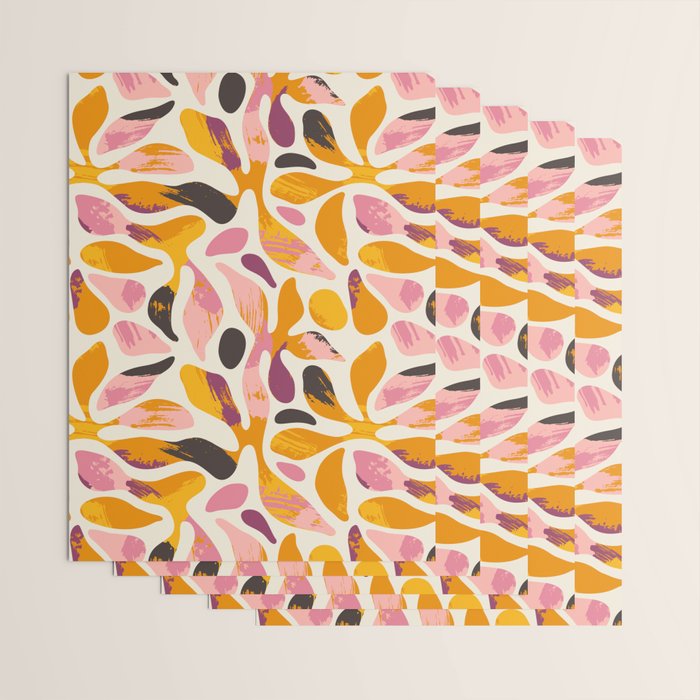 Abstract colorful flower art pattern Wrapping Paper Gallery Image 3