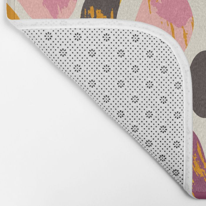 Abstract colorful flower art pattern Bath Mat Gallery Image 2