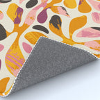 Abstract colorful flower art pattern Rug Gallery Image 4