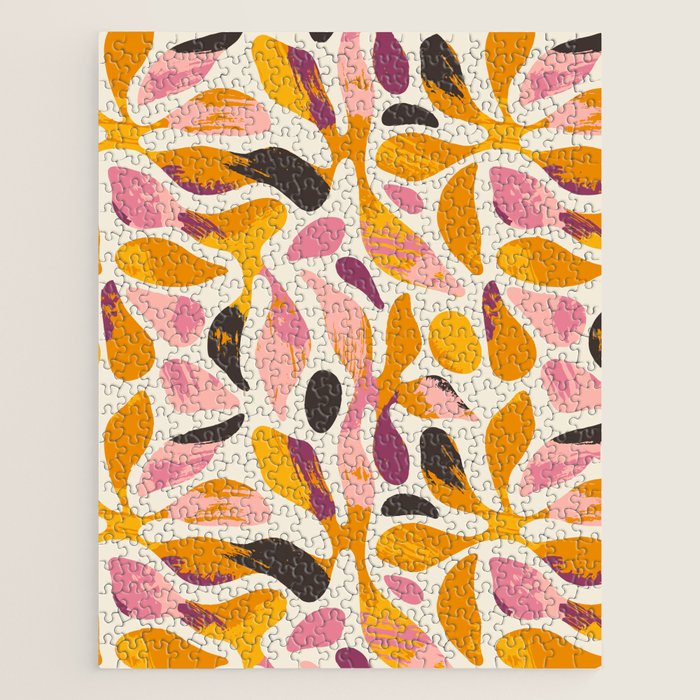 Abstract colorful flower art pattern Jigsaw Puzzle Gallery Image 1