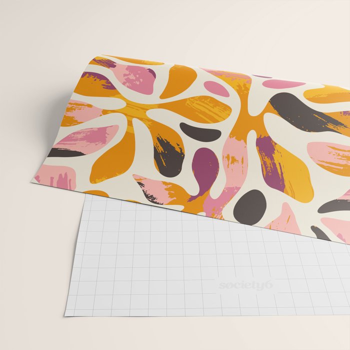 Abstract colorful flower art pattern Wrapping Paper Gallery Image 2