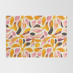 Abstract colorful flower art pattern Rug Gallery Image 2