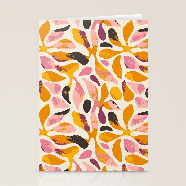 Abstract colorful flower art pattern Stationery Card Gallery Image 1