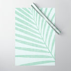 Mint Green Minimal Palm Silhouette Wrapping Paper Gallery Image 1