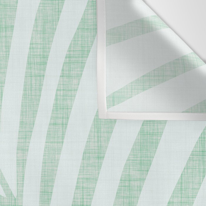 Mint Green Minimal Palm Silhouette Wall Tapestry Gallery Image 3