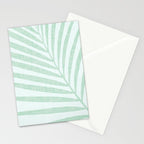 Mint Green Minimal Palm Silhouette Stationery Card Gallery Image 2