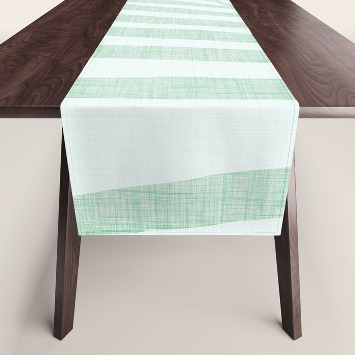 Mint Green Minimal Palm Silhouette Table Runner Gallery Image 1