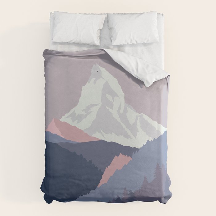 Purrspective on Matterhorn Duvet Cover Gallery Image 6