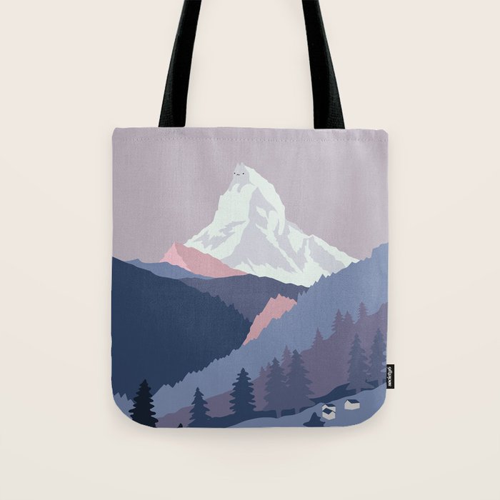 Purrspective on Matterhorn Tote Bag Gallery Image 1
