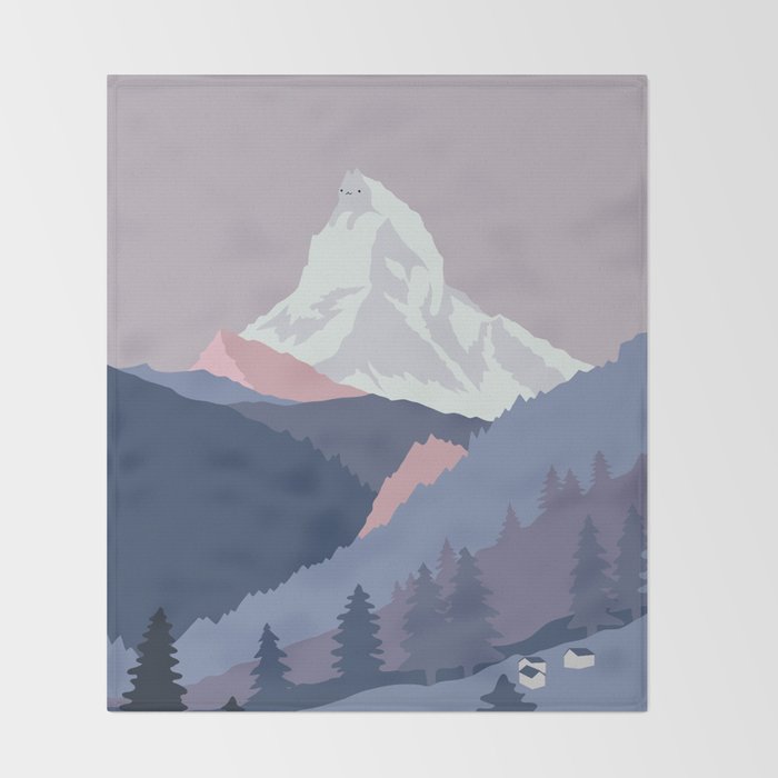Purrspective on Matterhorn Throw Blanket Gallery Image 2