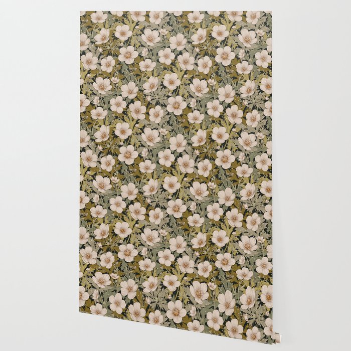 Floral Meadow In Spring Green Wallpaper Gallery Image 2