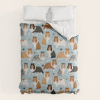 Shetland Sheepdog Sheltie Dog Paws and Bones Pattern Comforter Gallery Image 6