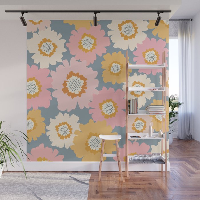 Cozy Summer Floral Wall Mural Gallery Image 1
