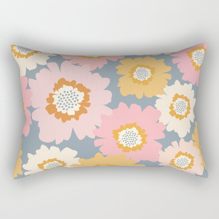 Cozy Summer Floral Rectangular Pillow Gallery Image 1