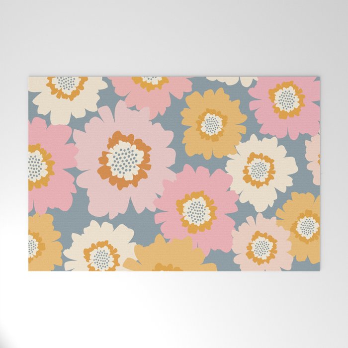 Cozy Summer Floral Welcome Mat Gallery Image 1