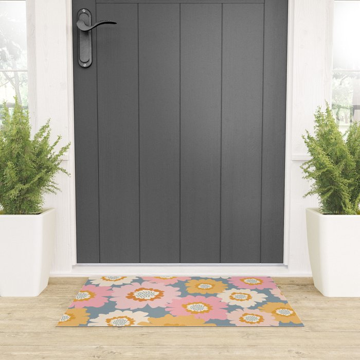 Cozy Summer Floral Welcome Mat Gallery Image 3