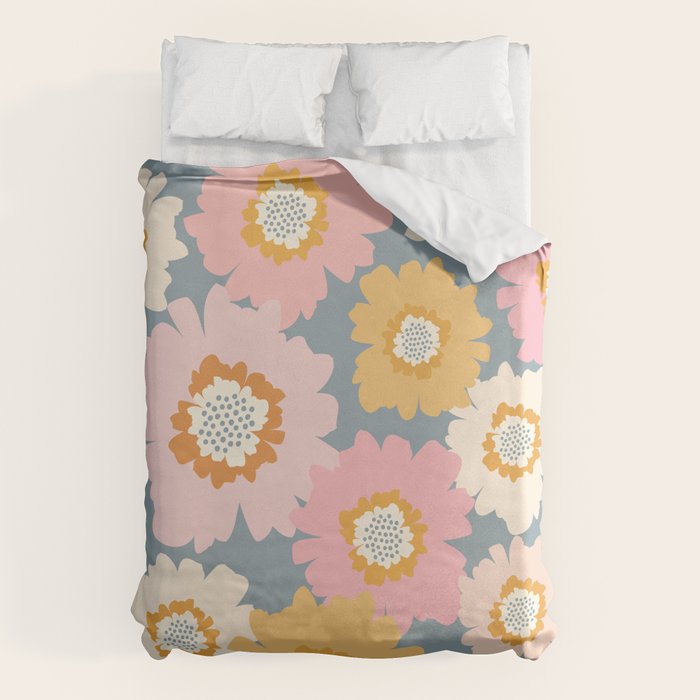 Cozy Summer Floral Duvet Cover Gallery Image 1
