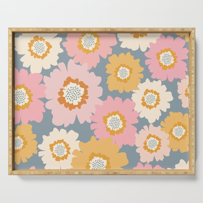 Cozy Summer Floral Serving Tray Gallery Image 1