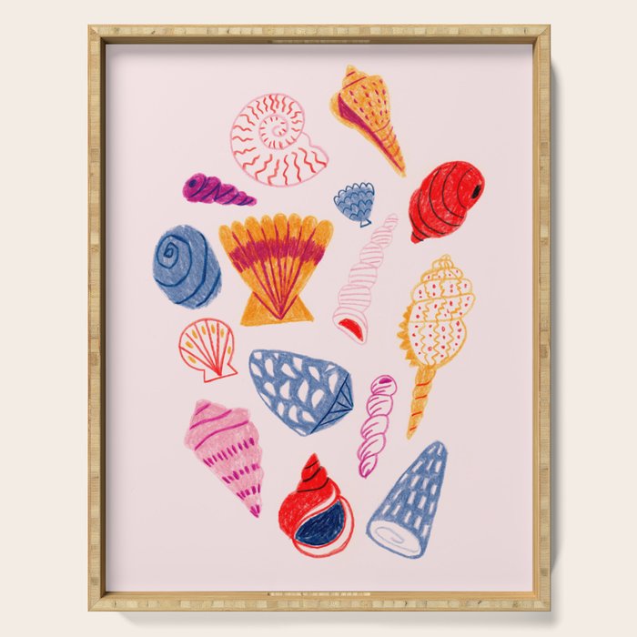Tropical Seashells Serving Tray Gallery Image 1