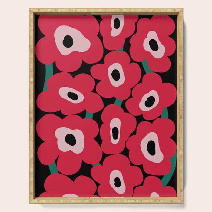 poppy dream night  Serving Tray Gallery Image 1