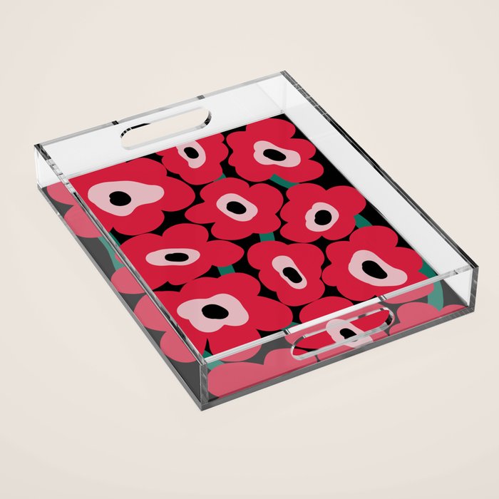 poppy dream night  Acrylic Tray Gallery Image 1