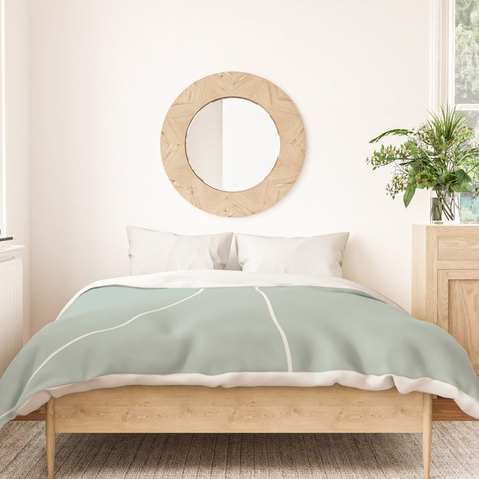Modern Minimal Line Abstract XXXIX Duvet Cover Gallery Image 3