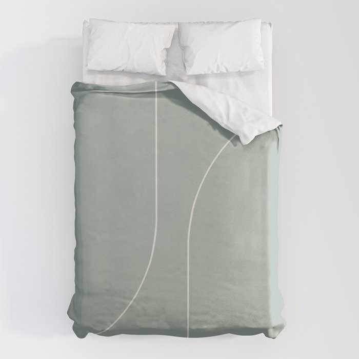 Modern Minimal Line Abstract XXXIX Duvet Cover Gallery Image 1