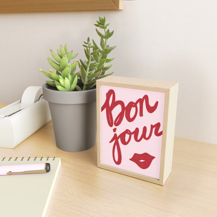 Bonjour  Mini Art Print Gallery Image 2